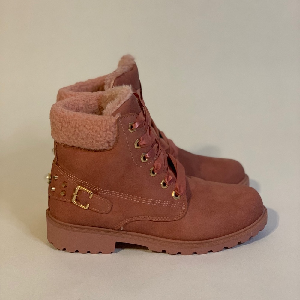 Pink Ankle Winter Boot